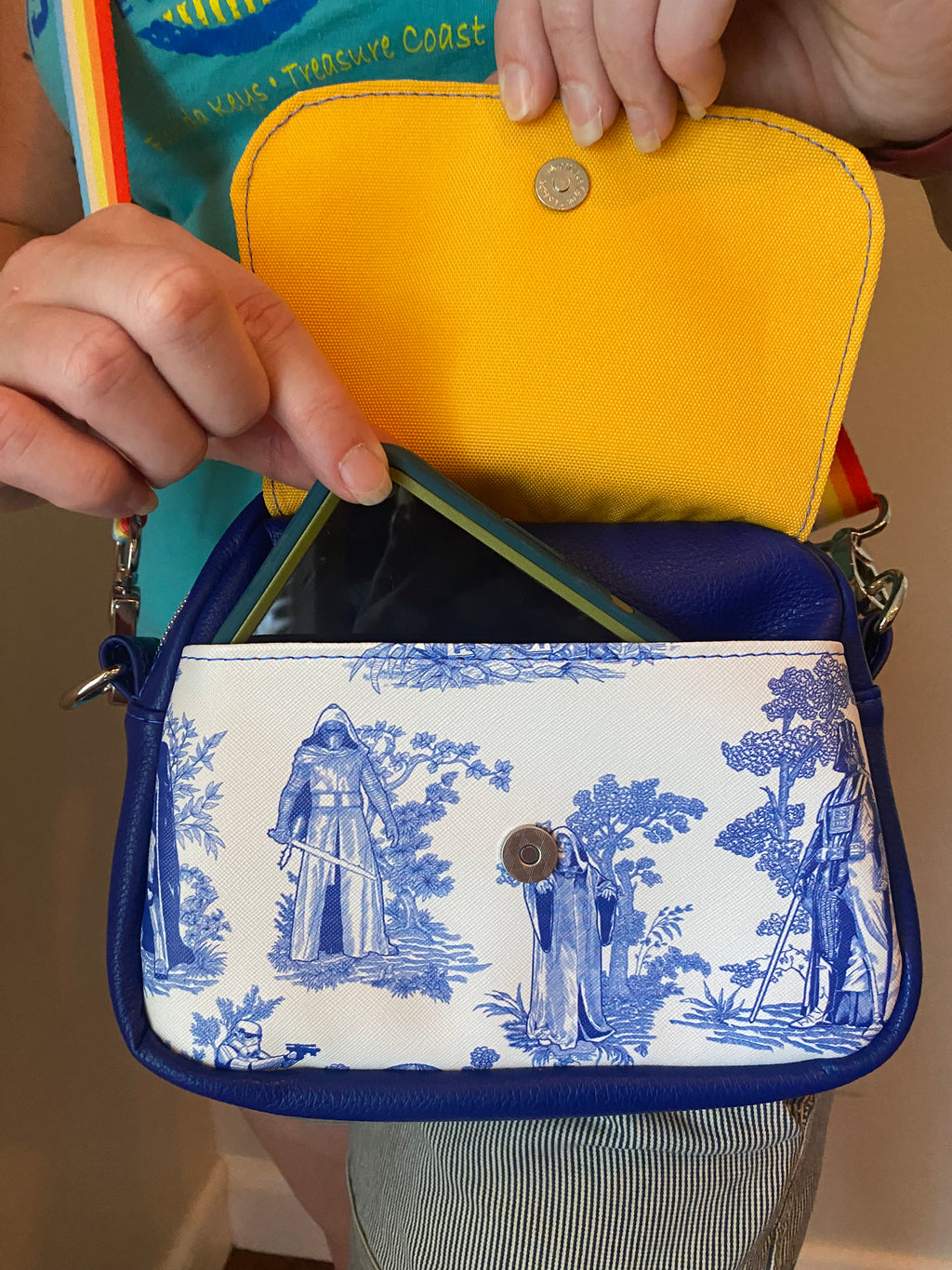 Blue SW Toile Crossbody