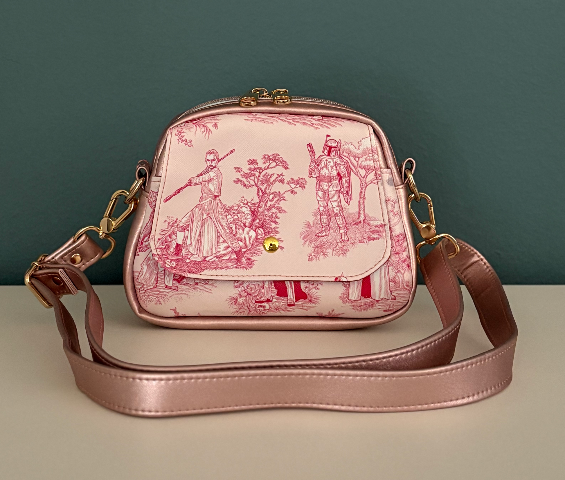 Pink SW Toile Crossbody