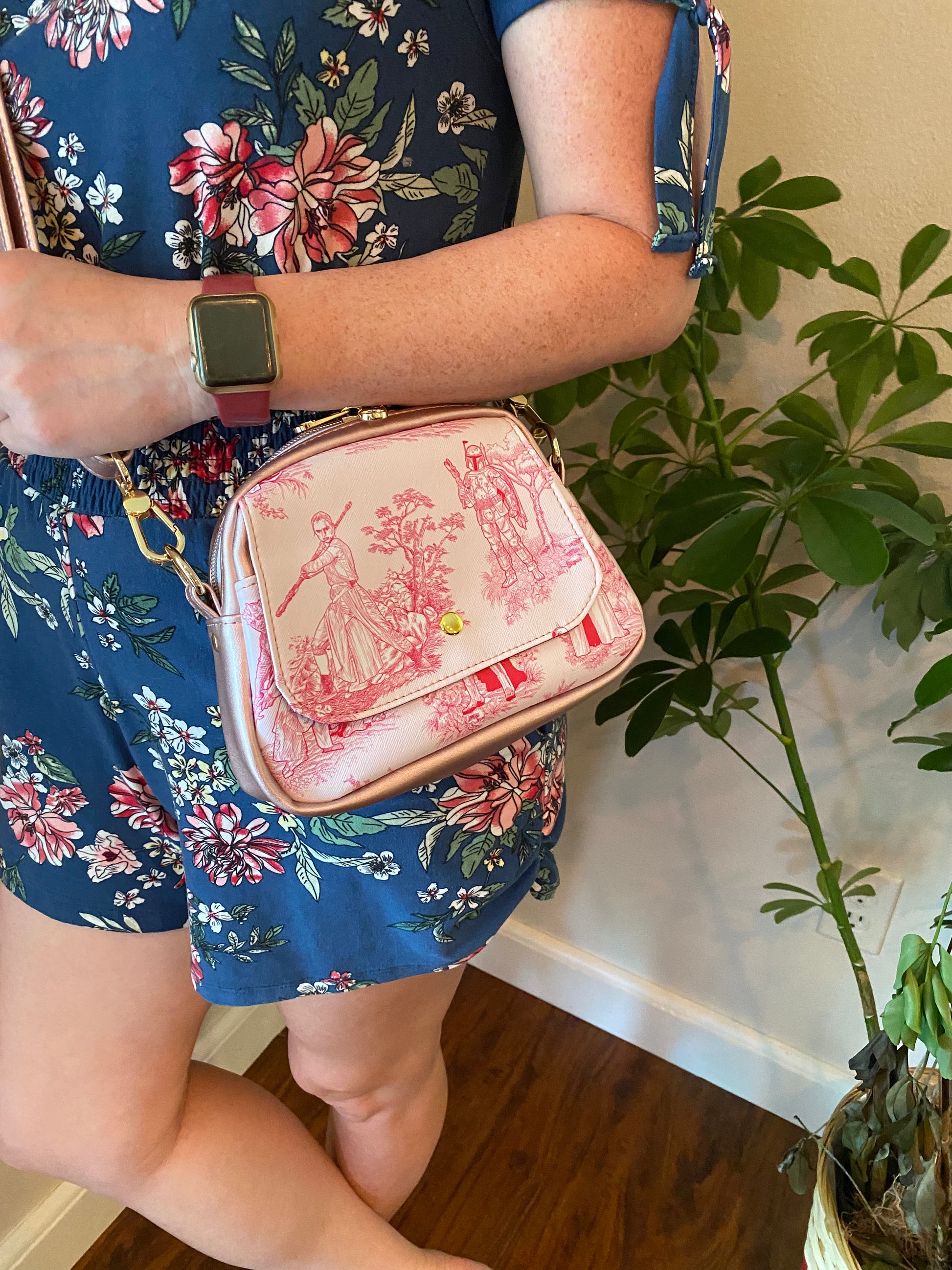 Pink SW Toile Crossbody