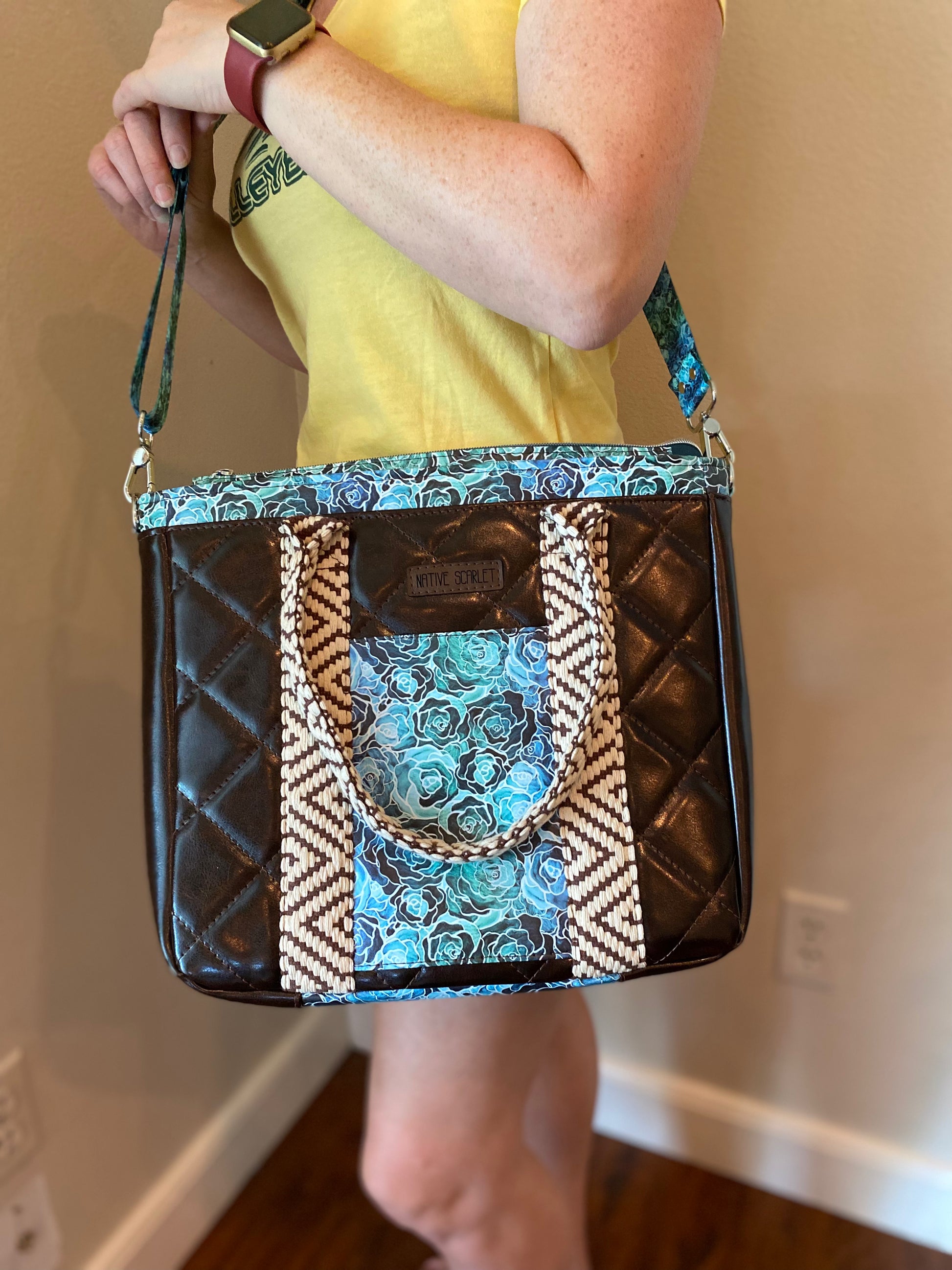 Quilted Rose Tote