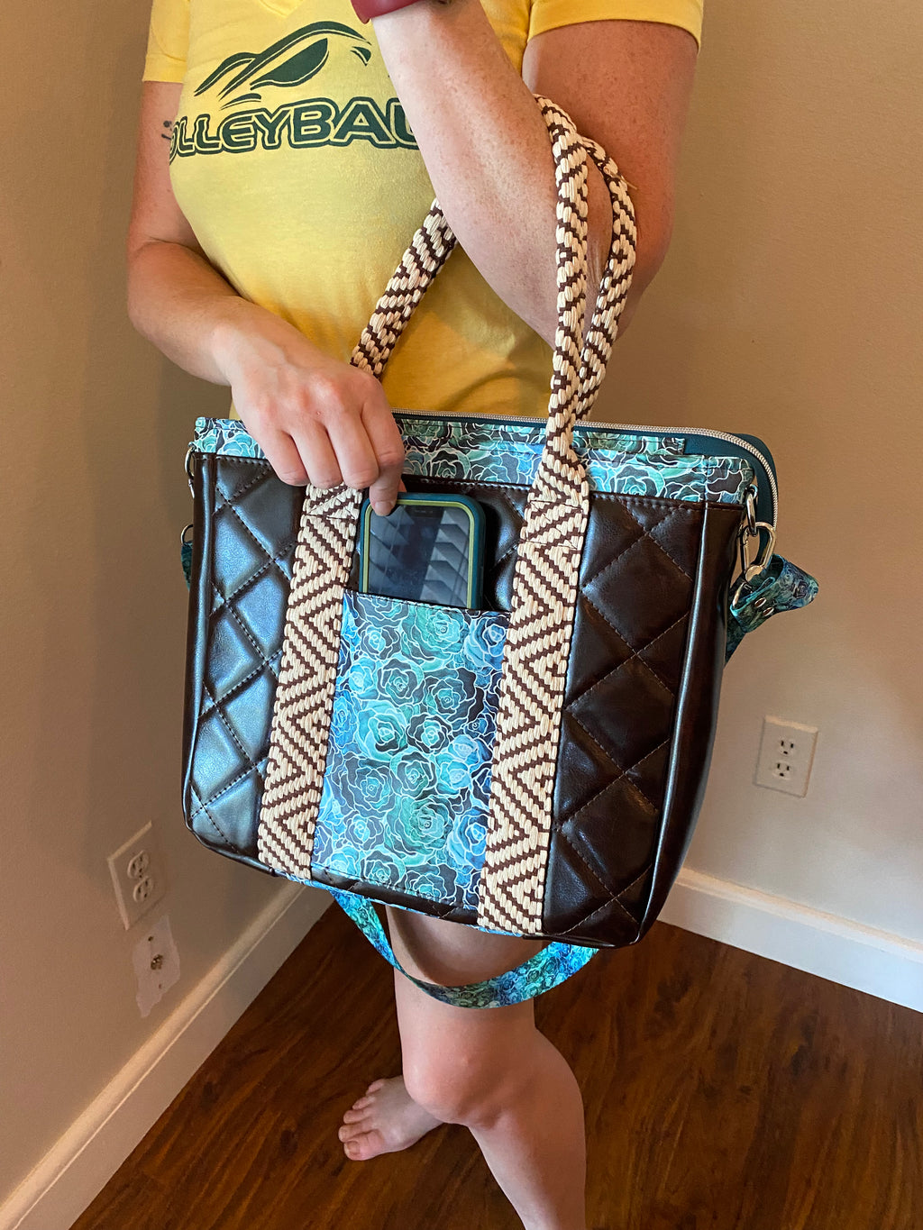 Quilted Rose Tote