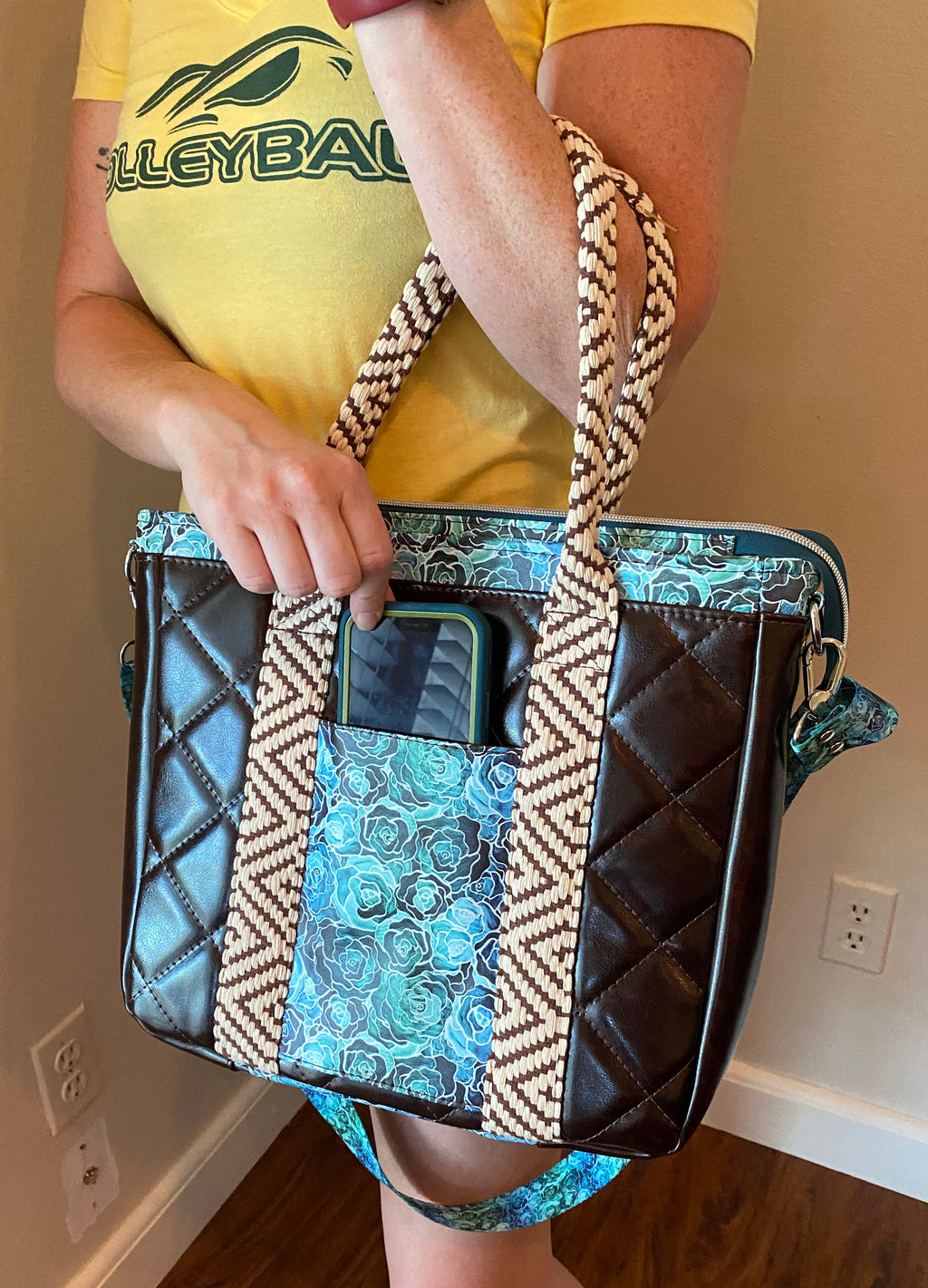 Quilted Rose Tote